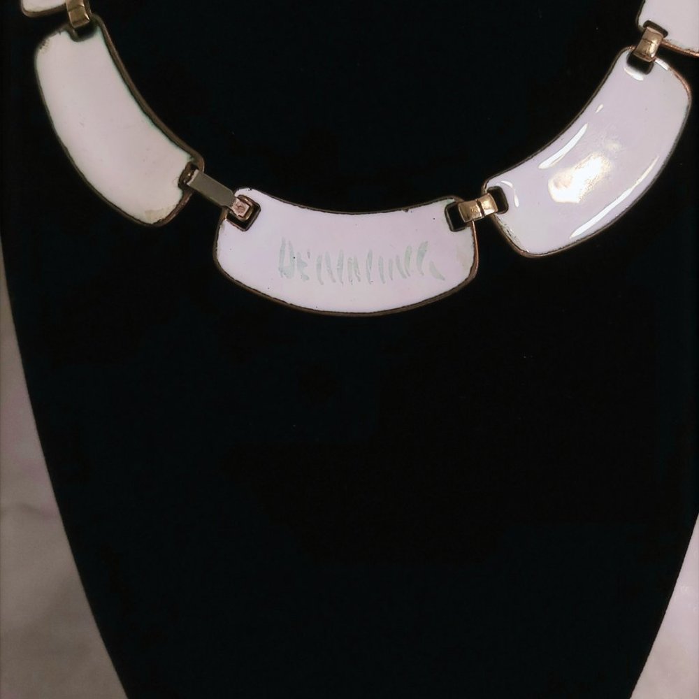 MCM KAY DENNING Enamel on Copper Necklace - Picture 6 of 9